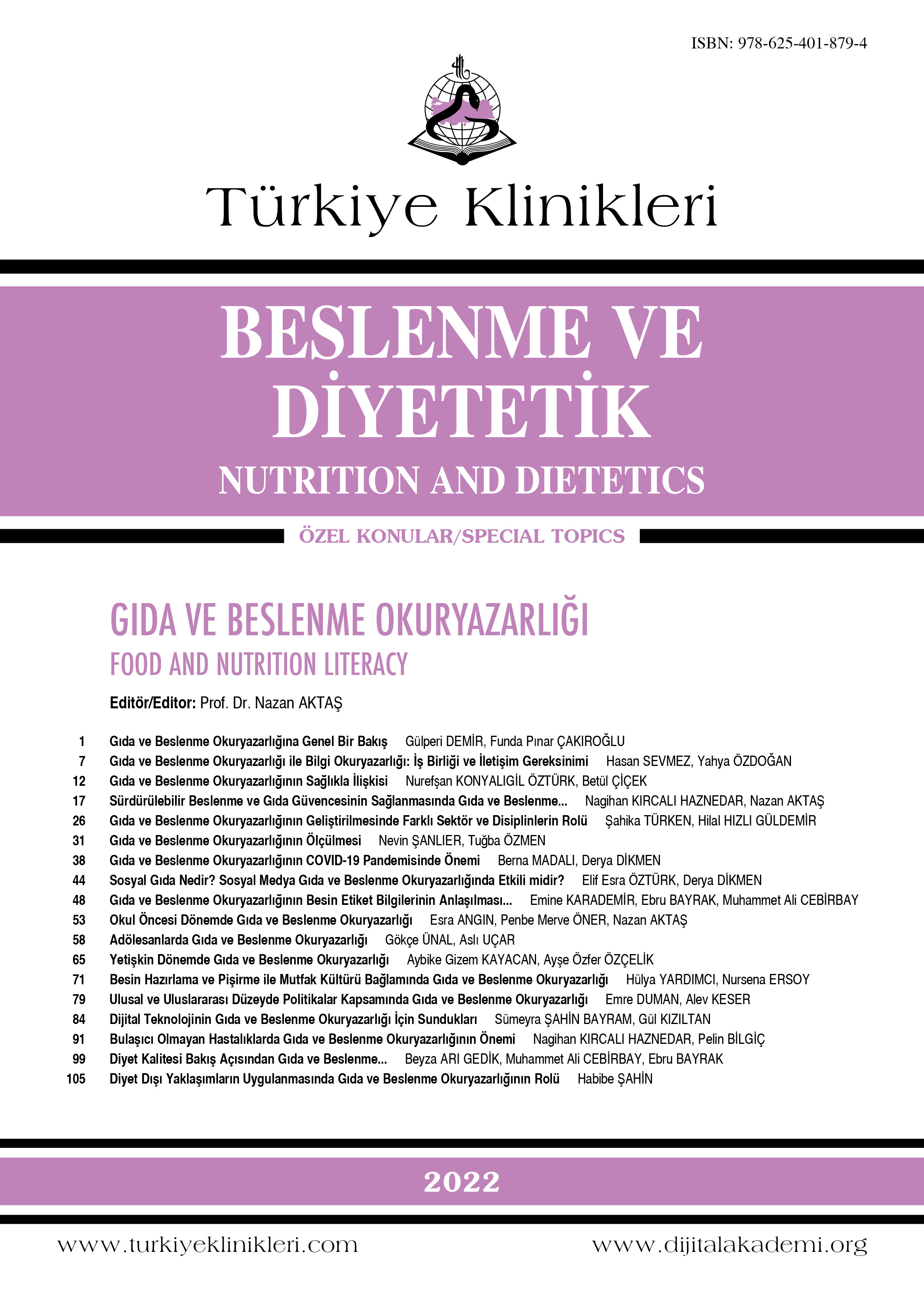 Ulusal ve Uluslararası Düzeyde Politikalar Kapsamında Gıda ve Beslenme Okuryazarlığı